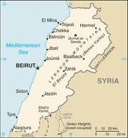 Map of lebanon