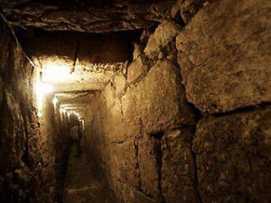Sewer leading to Western Wall and city of David