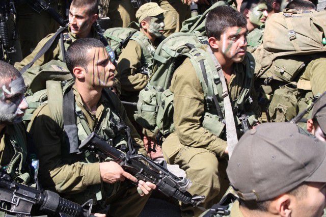 Soldiers in the IDF's all Druze Herev Battalion